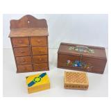Lot of Antique etc. Wood Boxes
