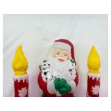 42" Blow Mold Santa and 2 Candles