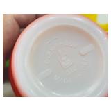 Lot of Colored Anchor Hocking and Fire King MCM Glass Dishes