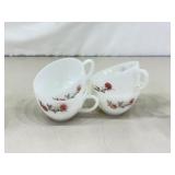 White Fire King Flower Set
