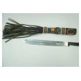 vintage Garza Colombian machete with sheath