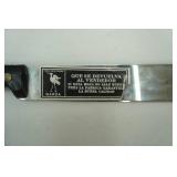 vintage Garza Colombian machete with sheath
