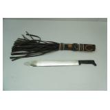 vintage Garza Colombian machete with sheath