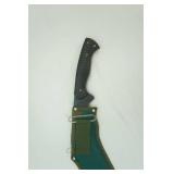 kukri-style machete w/black blade