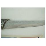stainless steel American Flag Wolf fantasy dagger Bowie Knife w/decorative scabbard and pommel