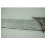 stainless steel Bald Eagle fantasy dagger Bowie Knife w/decorative scabbard and pommel