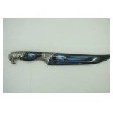 stainless steel Bald Eagle fantasy dagger Bowie Knife w/decorative scabbard and pommel