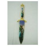 Collectors Knives fantasy dagger. 6.25" fixed blade w/design and scabbard