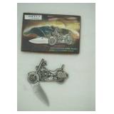 2" folding knife. 440 Stainless Steel. Motorcycle Hilt