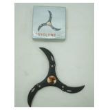 John Wayne black tri folding blade throwing knife