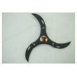 John Wayne black tri folding blade throwing knife