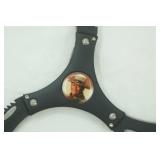 John Wayne black tri folding blade throwing knife