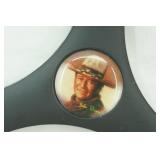John Wayne black tri folding blade throwing knife