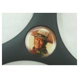John Wayne black tri folding blade throwing knife