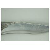 vintage decorative eagle themed dagger and scabbard. intricate engravings, carved, heavy (2.05lbs) 15.5" overall length