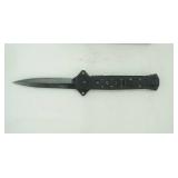 Tac Force TF-698BK spring assisted stiletto pocket knife w/3" black spear point blade and drilled hole handle design