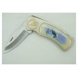Vintage Collectible Folding Pocket Knife. Bald Eagle Design. 3" blade