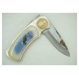 Vintage Collectible Folding Pocket Knife. Bald Eagle Design. 3" blade