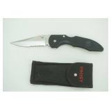 Frost Cutlery Flying Falcon 3.5" folding knife and sheath