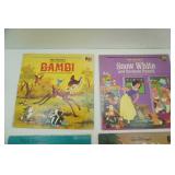 4ct Vintage Walt Disney Vinyl Records. Mickey and the Beanstalk 1968, The Arabian Nights 1968, Pete