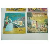 4ct Vintage Walt Disney Vinyl Records. Mickey and the Beanstalk 1968, The Arabian Nights 1968, Pete