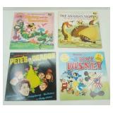 4ct Vintage Walt Disney Vinyl Records. Bambi 1969, Snow White 1968 & 1969, Cinderella 1945