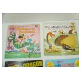4ct Vintage Walt Disney Vinyl Records. Bambi 1969, Snow White 1968 & 1969, Cinderella 1945