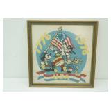 16.5"x16.5" Vintage Disney USA Centennial Needlepoint