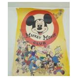 20"x 28" Vintage Mickey Mouse Club Poster.