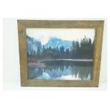 Vintage Framed Landscape Photo Print. 19.75"x23.75"