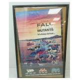 Vintage Framed 1987 "The Fall of the Mutants" Promotional Poster. 25"x37.5"