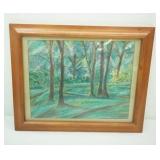 vintage framed art print. G. Johnson 1964. 15"x 12"