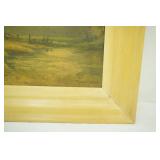 Framed Artwork. Vintage Landscape painting "Rustic Homestead" by Robert Wood. 20"x16"