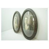 Pair of oval antique photograph prints. 17"x 23"