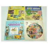 Vintage Walt Disney Vinyl Records (4ct)