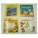 Vintage Walt Disney Vinyl Records (4ct)