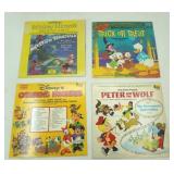 Vintage Walt Disney Vinyl Records (4ct)