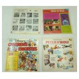 Vintage Walt Disney Vinyl Records (4ct)