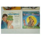 Vintage Walt Disney Vinyl Records (4ct)