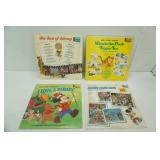 Vintage Walt Disney Vinyl Records (4ct)