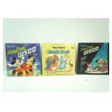 Vintage Walt Disney Vinyl Records 3ct