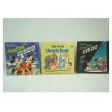 Vintage Walt Disney Vinyl Records 3ct