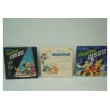 Vintage Walt Disney Vinyl Records 3ct