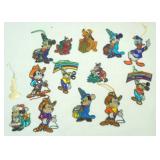 Vintage Disney "faux" stained glass suncatchers
