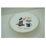 Vintage 1978 Schmid Disney "Happy Birthday Mickey" limited edition musical cake plate