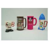 Vintage Collectible Disney Cups. Mickey Mouse Rocket (69s/70s)