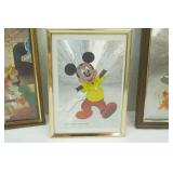 Vintage Walt Disney Productions Mickey Mouse Foil Art Print; Snow White & The Seven Dwarfs, Dumbo