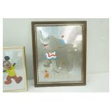 Vintage Walt Disney Productions Mickey Mouse Foil Art Print; Snow White & The Seven Dwarfs, Dumbo