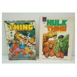 Vintage Graphic Novels. The Incredible Hulk; The Thing