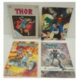 (4ct) Vintage Graphic Novels: The Mighty Thor, Savage Tales, Seven Samuroid